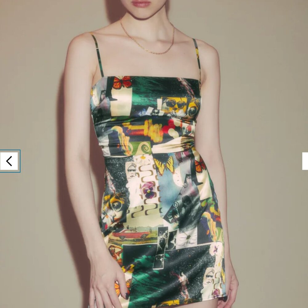 Reformation Kosta Silk Dress (BNWT) (6) in Decoupage